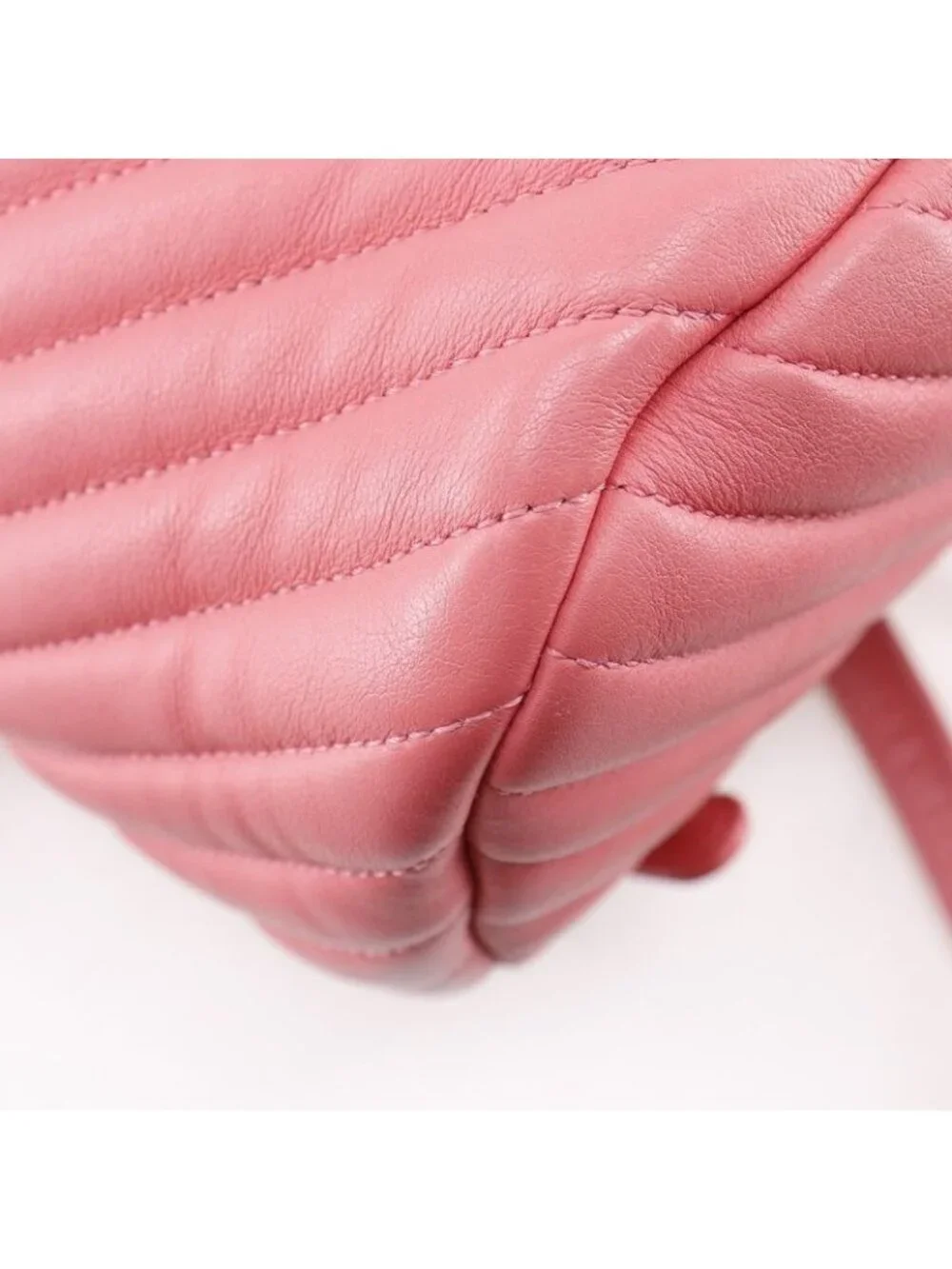 Chanel Chevron Stitch Chain Backpack Lambskin Pink - Picture 4 of 10